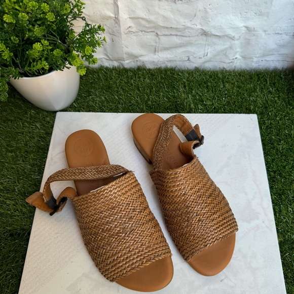 PAUL GREEN Helena espadrille sandals size 7.5 US Color Cuoio Sisal Woven leather - Picture 8 of 15